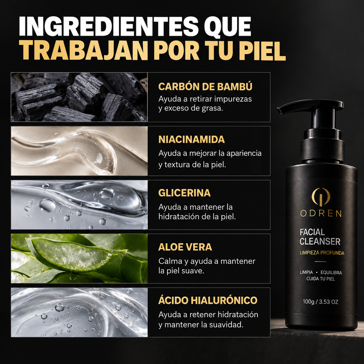 PURIFY™ | Limpiador Facial con Carbón de Bambú