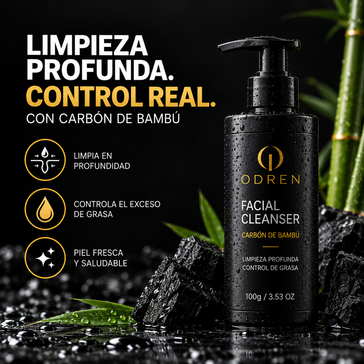 PURIFY™ | Limpiador Facial con Carbón de Bambú